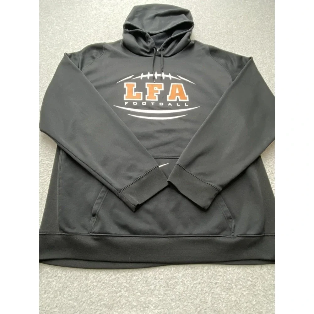 Nike Therma-Fit Hoodie Mens 2XL Black LFA Football Fleece Pullover Graphic